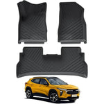 tapis sol voiture noir rayures diagonales moderne tout terrain fibre synthétique caoutchouc toutes saisons