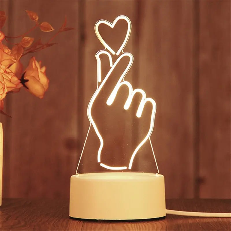 lampe 3d veilleuse led animal compagnie moderne base plate blanc
