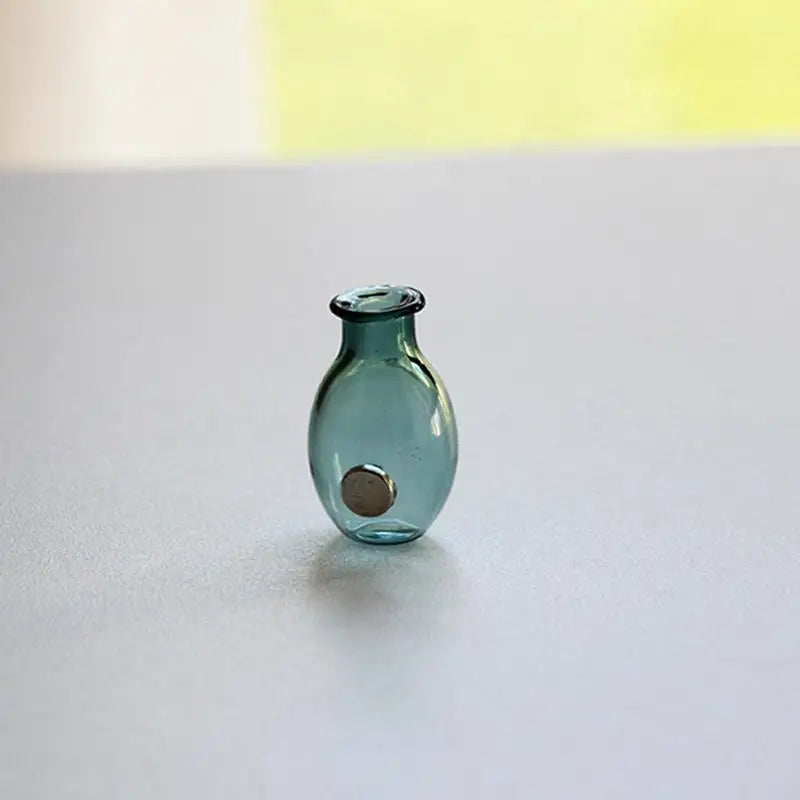 mini vase magnétique transparent noir jaune gris bleu rose vert minimaliste plantes artificielles
