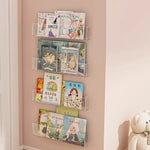 porte revues mural transparent moderne magazines brochures autocollants pliable enfants derrière porte