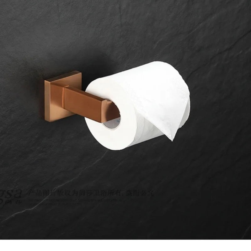 accessoires salle bain or rose moderne porte serviettes mural fixations métal