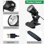 lampe sol led pinces réglable moderne noir clip intégré lumière table chambre atelier