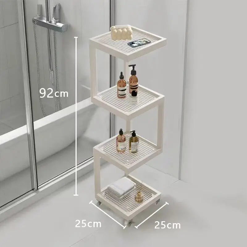 étagère mobile.storage rack blanc noir moderne roulettes serviettes parfums