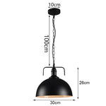 suspension industrielle vintage métal noir ampoule e27 salon chambre hallhôtel led echangée