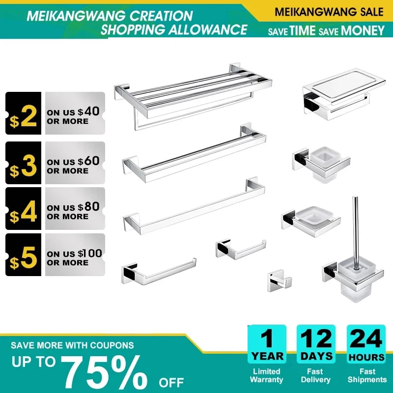 porte serviettes mural acier inoxydable chrome salle bain porte savon rouleau papier toilette fixations
