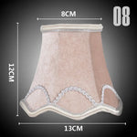 abat jour tissu broderie dorée vert clair rouge beige gris rose pâle classique tassel