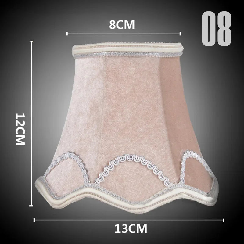abat jour tissu broderie dorée vert clair rouge beige gris rose pâle classique tassel