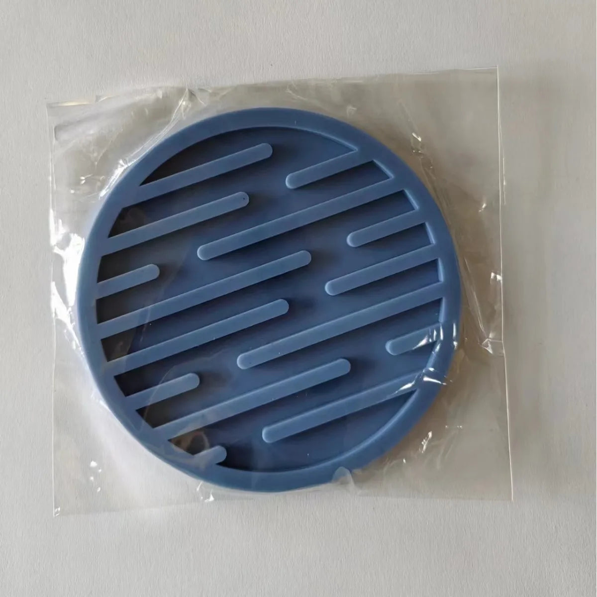 coasters silicone rayés moderne bleu gris noir orange beige marbre