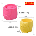 moule silicone cache plantes animaux girafe éléphant écureuil décoratif adhésif succulente figurines opaques