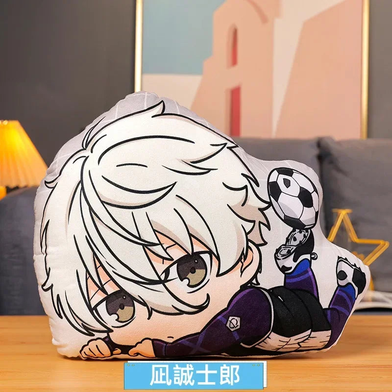coussin anime personnages football ballons peluche lavable adulte oblong itoshi seishiro meguru