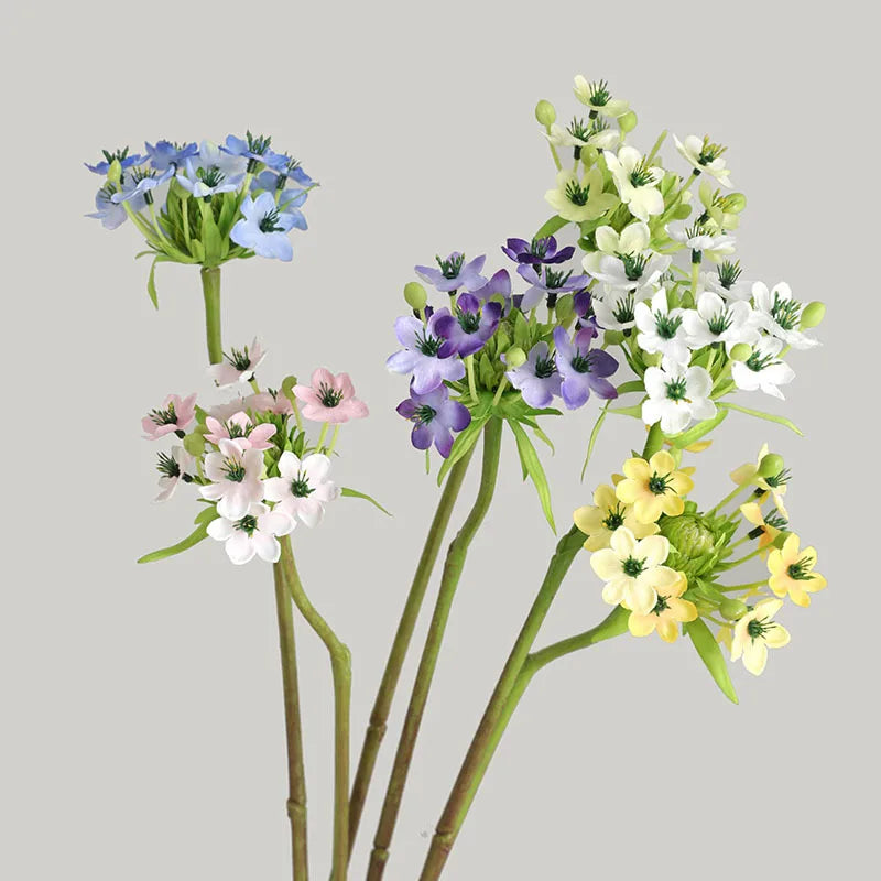 bouquet artificiel soie violet blanc rose vert moderne intérieur décoration mariage anniversaire