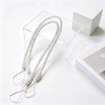 corde torsadée blanc anneaux rideaux ajustables tissés main classique minimaliste wabi sabi