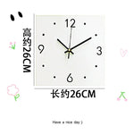 horloge murale double face moderne carrée aiguille numérique éclairée minimaliste