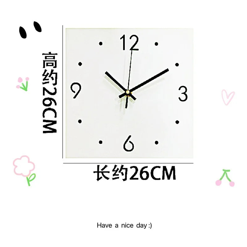 horloge murale double face moderne carrée aiguille numérique éclairée minimaliste