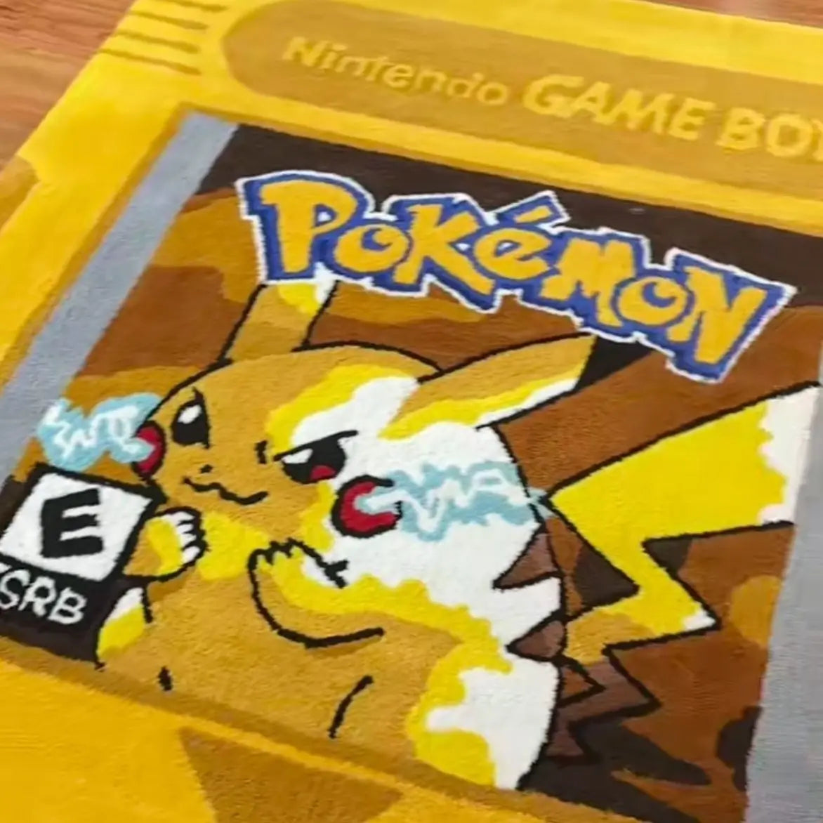 tapis peluche pokémon pikachu jaune violet bleu rose décoration maison salle bain cuisineintérieur
