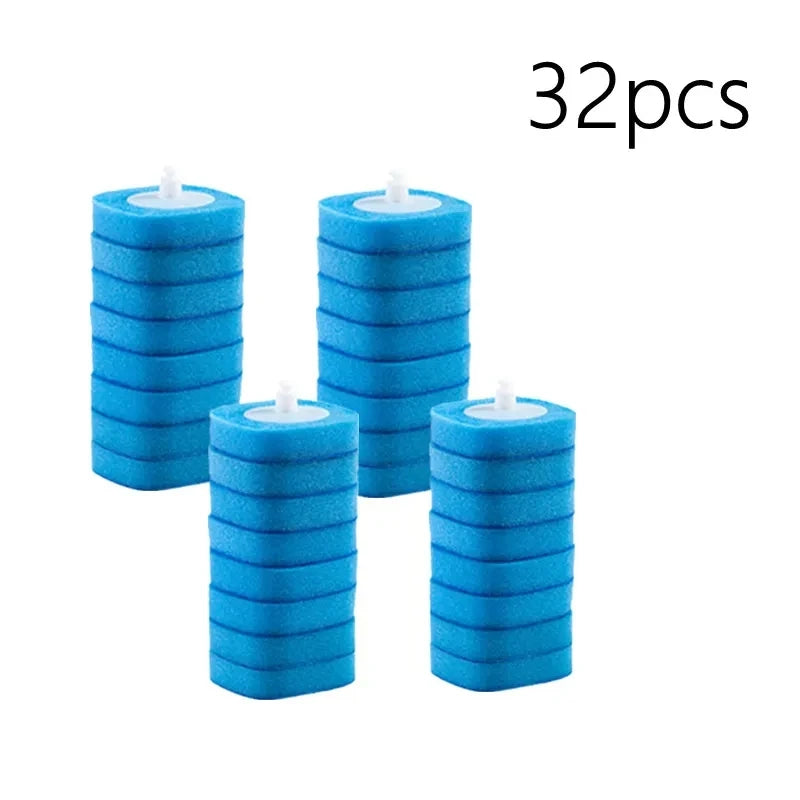 brosse wc multifonction moderne blanche bleue rayures horizontales conteneur rangement flacon nettoyant