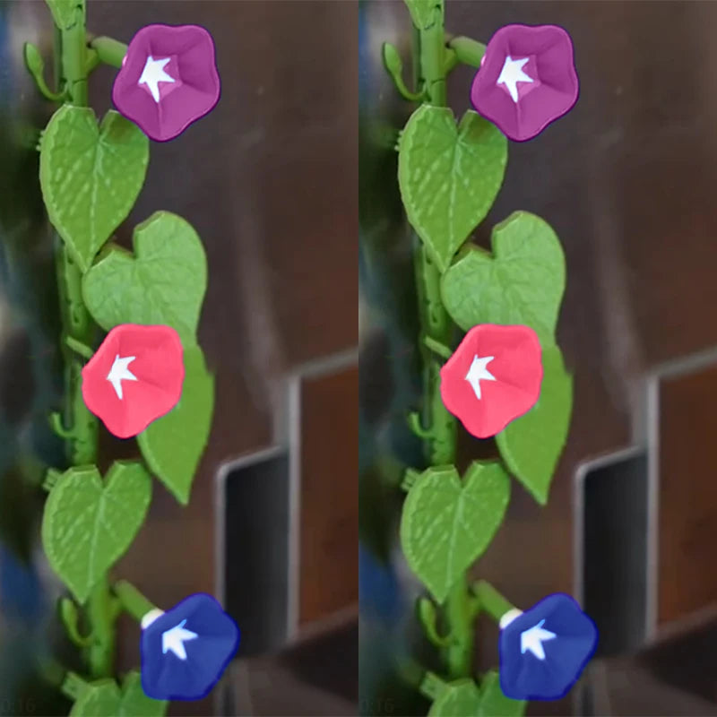 magnétiques réfrigérateur décoratifs floral feuilles fleurs bleu rose vert étoiles