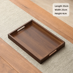 plateau service bois marron poignées moderne minimaliste théière tasses thé