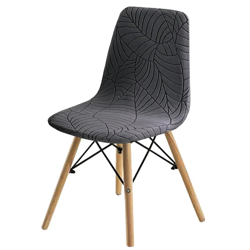 housse chaise extensible vert olive imprimé feuilles moderne siège salle manger banquet