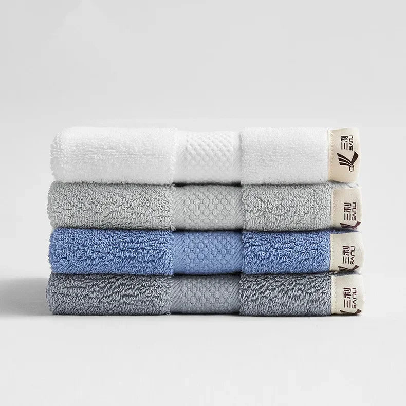 serviette coton carrée absorbante rapide douce blanche rose bleu minimaliste noël 34x34cm