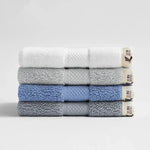 serviette coton carrée absorbante rapide douce blanche rose bleu minimaliste noël 34x34cm