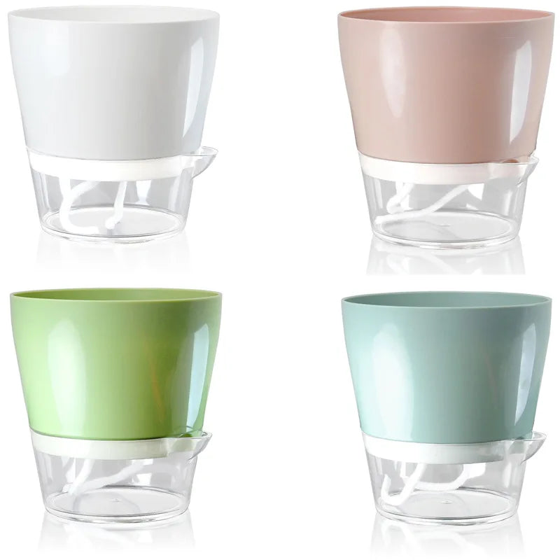 pot fleurs transparent bas blanc rose pâle vert clair moderne annuaire flexible
