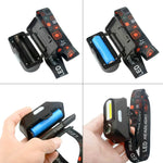 lampe frontale led rechargeable usb noir gris rouge camping cyclisme