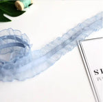 ruban dentelle élastique décoratif gris bleu vert jaune rose blanc noir orange élégant frisé