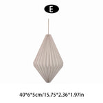 couvre lampe suspendu moderne blanc rayures horizontales fil inoxydable chambre salon decoration