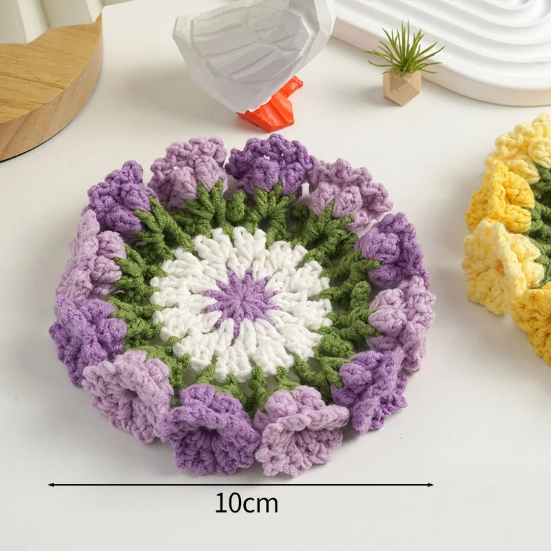 tapis table bouquet roses panier motifs fleuris artisanal main d'œuvre respectueux environnement