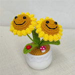 plantes crochet fleurs feuilles créatives artisanales vert jaune bleu rouge marron blanc