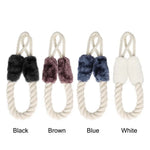 boucle porte corde torsadée fourrure doublure moderne rustique blanc noir bleu marron