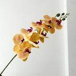 décoration intérieure vase orchidées artificielles fleurs douces feuilles vertes moderne élégant rose blanc violet