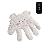 gant massage bébé blanc ours texture douce coton polyester apaisant sommeil massage