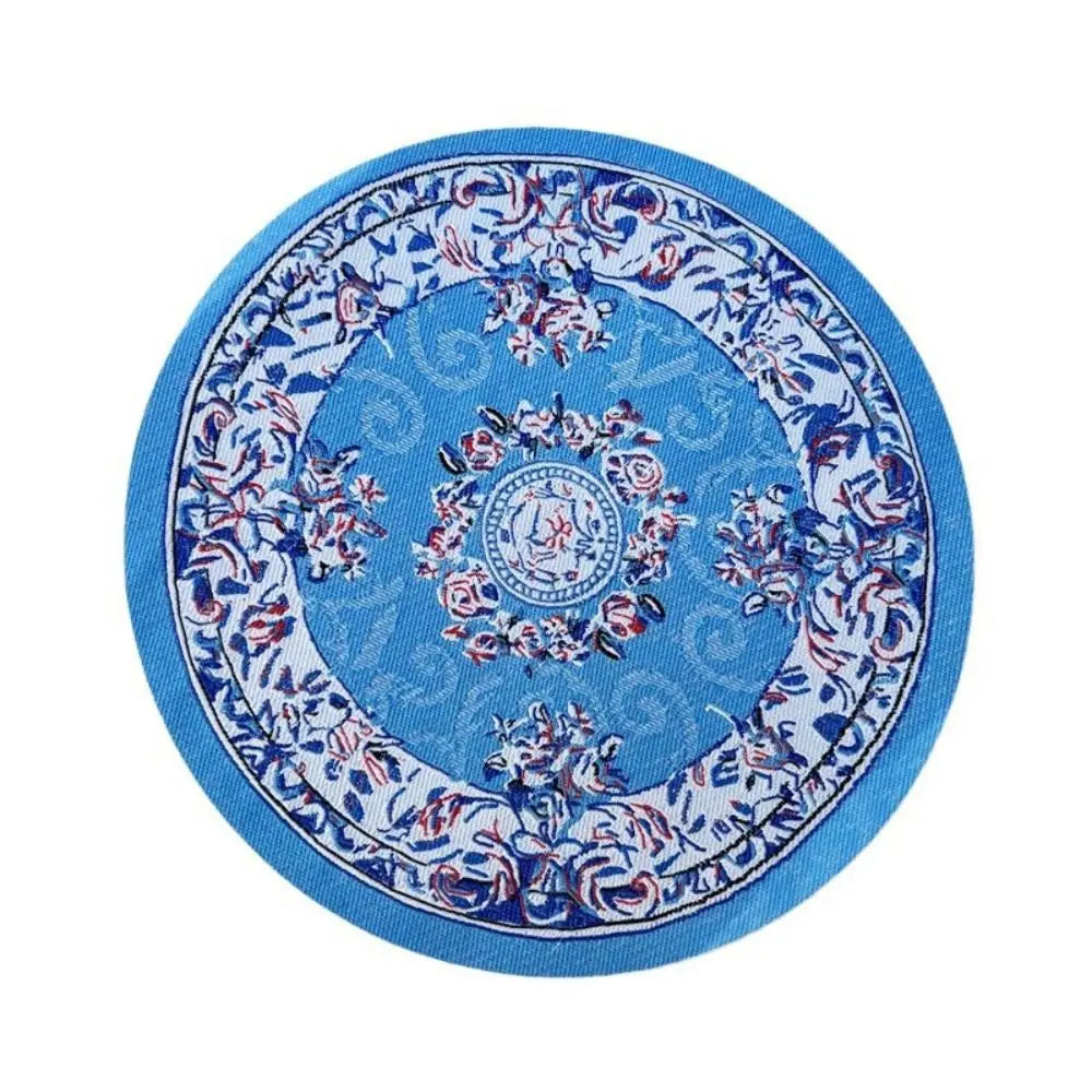 tapis miniature floral géométrique bleu rouge rose vert classique traditionnel maison poupée