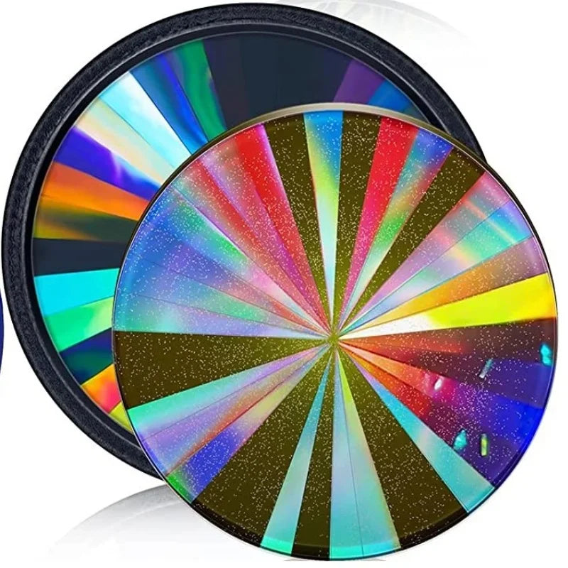 moule résine holographique géométrique moderne noir multicolore effet 3d silicone 9.5cm