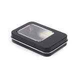 boîte métallique réutilisable noir mat classique rangement ongles artificiels respectueux environnement transparent fil écouteur