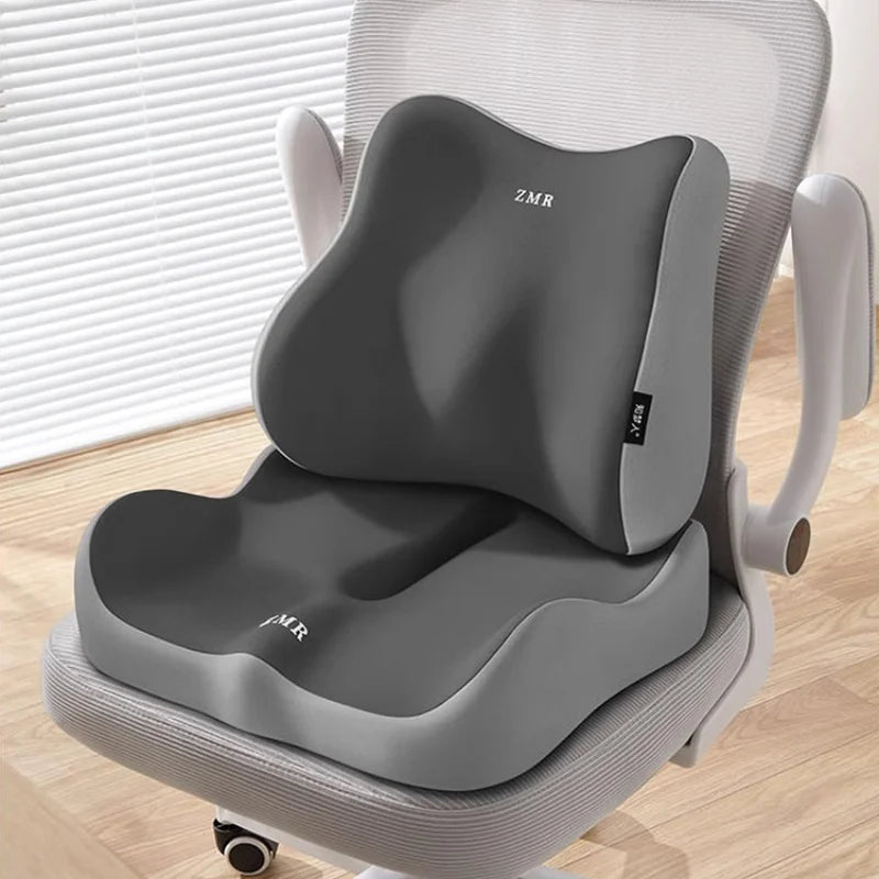 coussin soutien assise mousse mémoire forme tissu souple gris contemporain ergonomique sans fixation