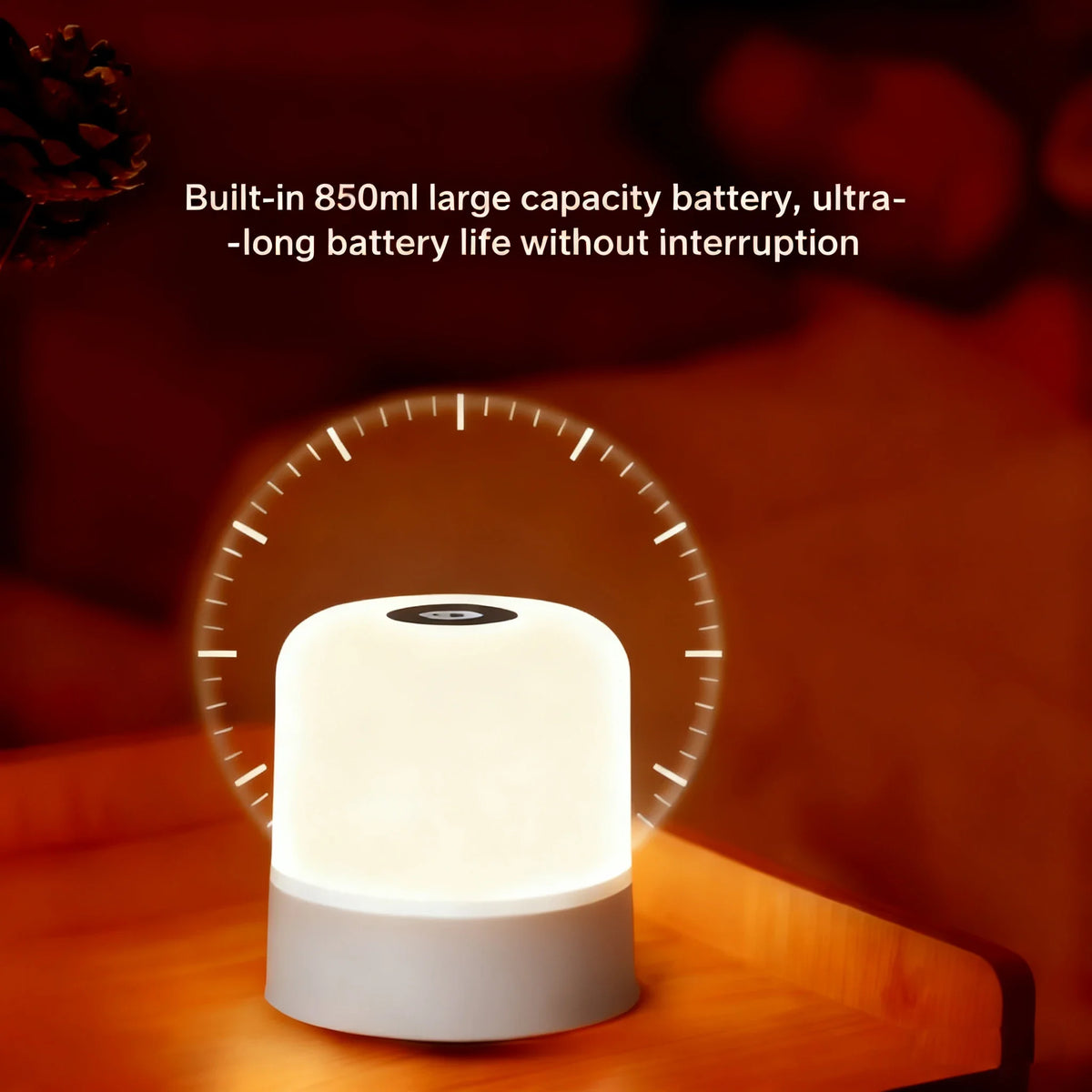 lampe chevet tactile rechargeable led moderne blanc mat 5v 850ml intégrée télécommandeversibleurgence