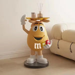 table basse m&m's ludique pop art rouge jaune personnalisable salon décoration moderne chambre