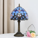 lampe table tiffany abat jour verre coloré motifs floraux modernes chambre salon