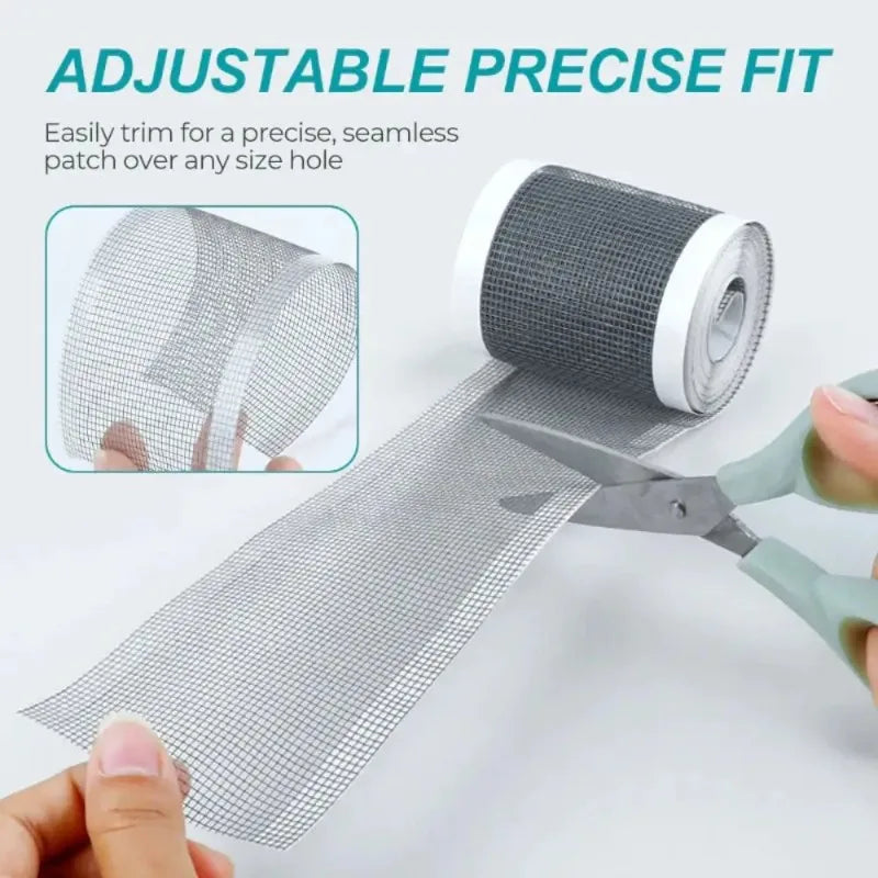 filet anti moustiques adhésif gris maille fine pratique fenêtrerollable black pack