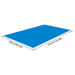 tapis piscine bleu texture tissée protection sol grande taille rectangulaire sans fixation