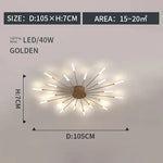 plafonnier moderne or noir lumineux éclairage quotidien acier certifié ccc 249 2000 lumens