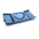 boîtes bijoux velours bleu moderne boutons pression rangement colliers bracelets boucles d'oreilles