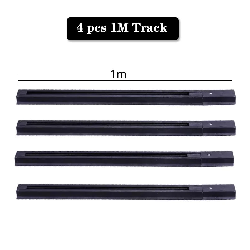 projecteurs led rail noir moderne 30w 60w 30cm 60cm facile certifiés cecccrohs