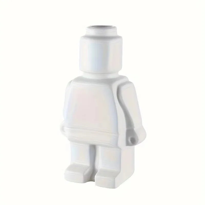Vases céramique Lego vert blanc noir décoration intérieure moderne figurines ludiques