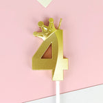 bougies chiffres or festives moderne couronne pique anniversaire mariage numérotation