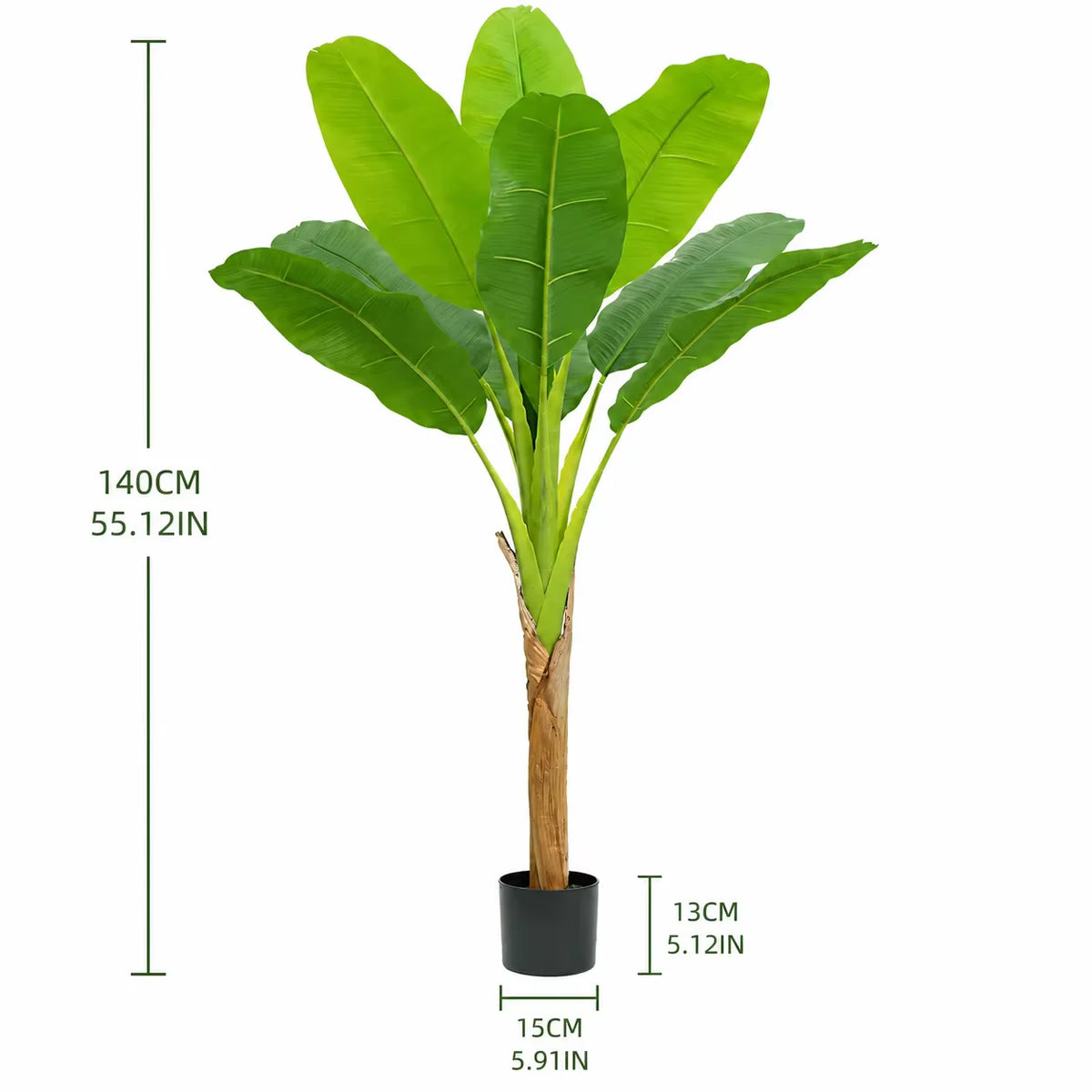 plante artificielle arbre bananier vert feuilles grandes moderne intérieur décoration maison shopping malls