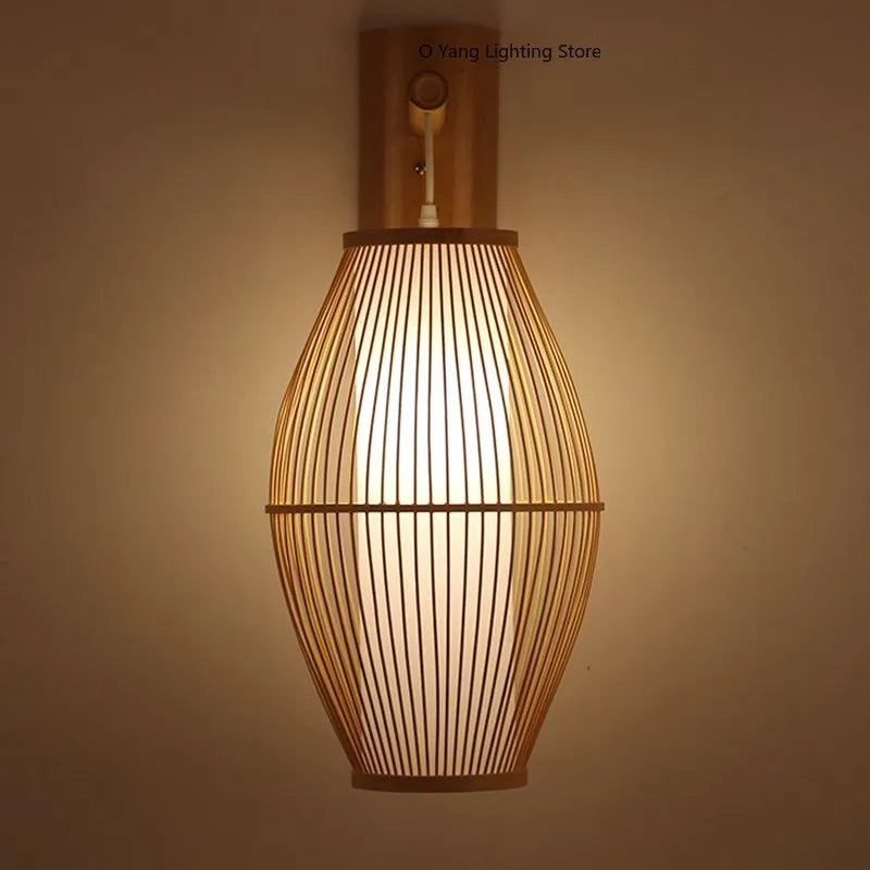 Lampe orientale bambou chambre